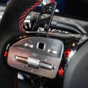 <span class=keywords><strong>Volant</strong></span> en carbone rouge forgé à LED personnalisé pour modèles <span class=keywords><strong>AMG</strong></span> a C E GLE GLC S CLA 2015-2024 Upgrade - Product Image 4