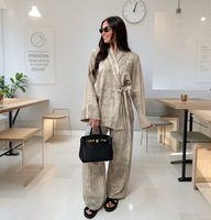 Ensemble chemise et pantalon d'été pour femmes, hauts amples élégants, pantalons, ensemble deux pièces, vêtements décontractés