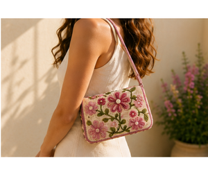 Handmade <b>Beaded</b> ZIP Closure Women's Fashion <b>Handbag</b> for Party Wedding Celebration and Everyday Use - Product Image 5