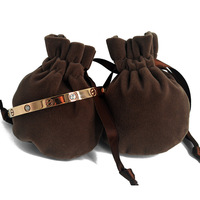 Sacs de rangement en velours personnalisés biodégradables en forme de gourde pour bijoux, colliers, montres et emballages cadeaux