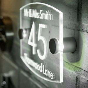 Advertising Board Acrylic Number Signs <b>Led</b> Standoff Illuminated Wall Mount Sign Holder for Acrylic - Product Image 3