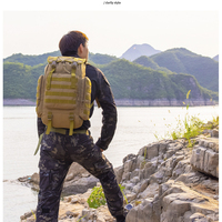 QXMOVING - Mochila Táctica de 35L para Viajes, Deportes, Supervivencia de 3 Días, con Cordón, para Hombres, para Senderismo, Camping, Caza al Aire Libre