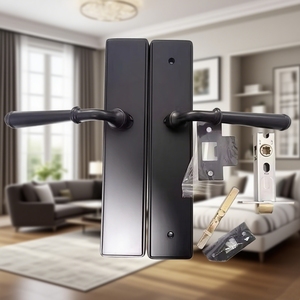 Hot Modern Design Brass No Keyhole Lever <strong>Door</strong> Lock Handle Set New Zealand Australian Privacy Passage Bedroom <strong>Door</strong> Handle Lock - Product Image 1