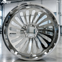 Jantes forgées NJQS 26x14 avec enjoliveurs flottants, finition polie, en alliage 6061-T6 pour pick-up