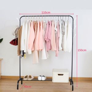 Simple Coat <b>Rack</b> Double-bar Clothes Hanger Floor Indoor Room Clothes Hanger Household Bedroom Clothes Storage <b>Rack</b> - Product Image 1