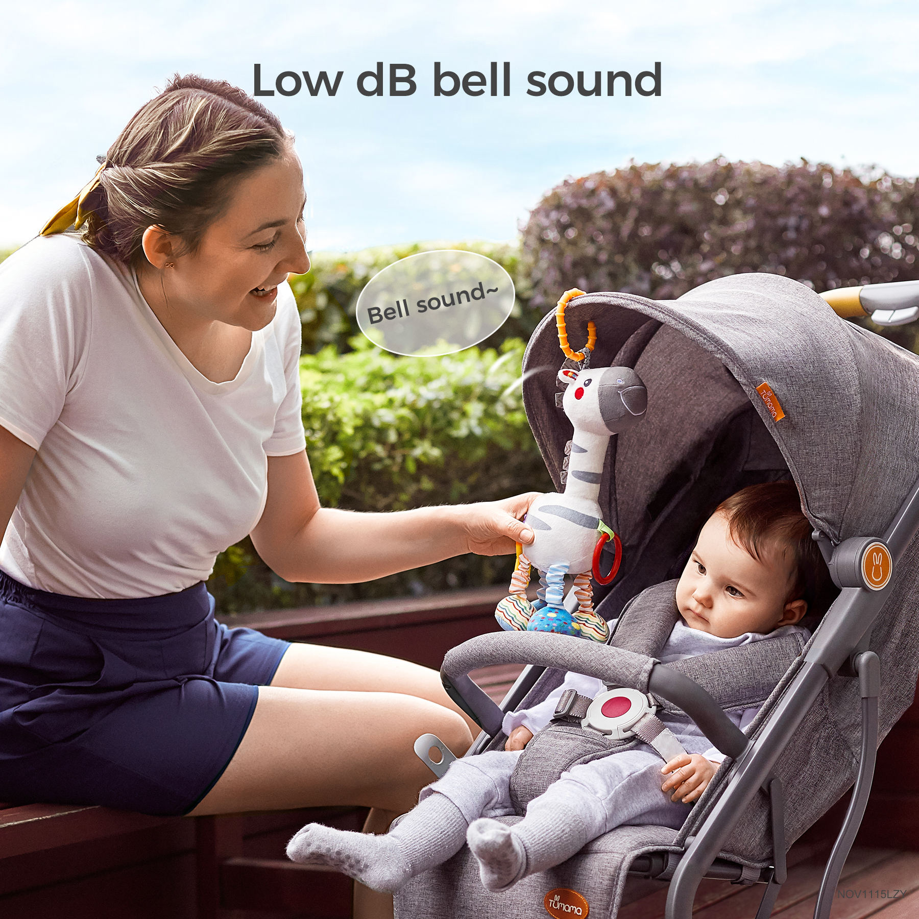 Tumama Kids Plush Stroller Toys Cute Zebra Stuffed Baby Mobile