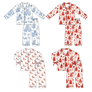 Vente en gros Pyjamas de Noël d'hiver et d'automne pour enfants Nouveaux styles Pyjamas en coton pour enfants, garçons et filles - Product Image 1