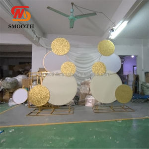 SMOOTH Customized Gold <b>Wedding</b> Stage Decoration Metal Arch Hall Backdrop Metal Stand Wall Iron <b>Frame</b> Stand - Product Image 3