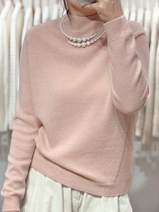 Pull d'hiver vintage 100 % cachemire pour femme, personnalisable, tricoté ample, col rond, épais, sans couture et chaud - Product Image 3