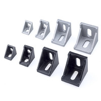 Élément de gousset de connexion à angle droit Triangle connecteur d'angle à 90 degrés support d'angle en forme de L pour profilé d'extrusion d'aluminium