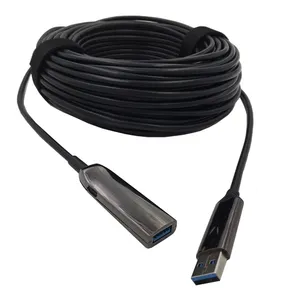USB3.0扩展电缆50m 165ft英尺公对母有源光纤扩展线5gbps数据传输，用于网络摄像头硬盘集线器