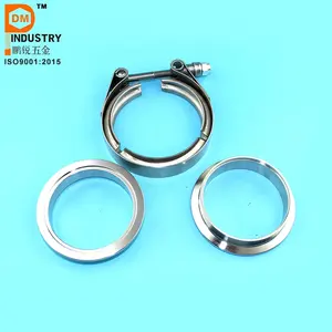 V Band Pipe Clamp Quick Release 3" Stainless Steel V Band Clamp With Grooves Stainless Steel Exhaust Hose Clamp Pipe And Tube Clamps 2inch 3 Inch
