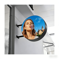 Pantalla LED Redonda Personalizable P2.5 a Todo Color, Letrero Publicitario Exterior Impermeable para Logotipo de Tienda o Restaurante