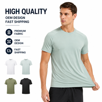 T-shirt de sport personnalisé pour homme, manches courtes, coupe ajustée, col rond, extensible, séchage rapide, idéal pour la gym, le fitness, la course et l'entraînement