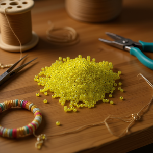 Perline ILLAN Abalorios 2mm Gialle 50g per Creazione Gioielli - Product Image 3