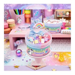 Kit de slime artisanal premium et moelleux à faire soi-même, avec paillettes et décorations lisses, jouet éducatif et créatif pour enfants - Product Image 4