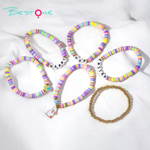 New Jewelry Custom Customized Private Label <b>Girls</b> Gift Clay Beaded Bunny <b>Charm</b> Easter Jewelry 2025 <b>Bracelet</b> - Product Image 5