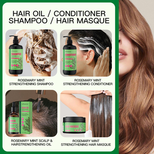 KORMESIC Private Label OEM Rosemary Mint Strengthening Scalp & Hair Care Wash Set Hair Mask <b>Shampoo</b> Conditioner Oil Nourishing - Product Image 3