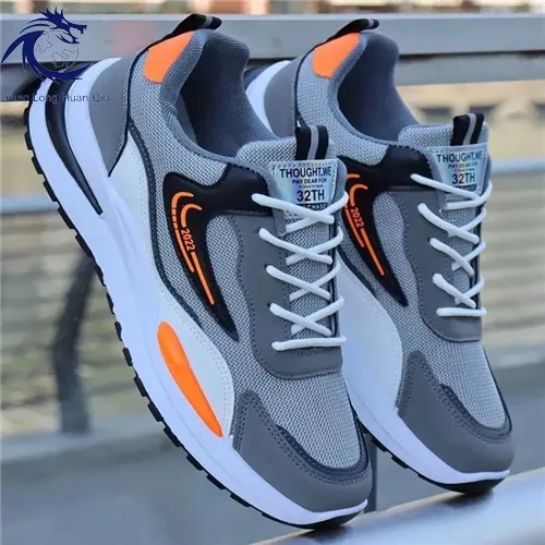 Summer Fashion New Design Male Running Sports Shoes PU Mesh Breathable Sneakers For Men