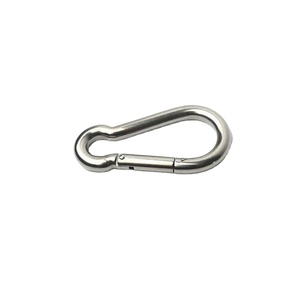 DIN5299ステンレス鋼カラビナーフック金属スプリングバックルキーリングカラビンヘビーデューティキャンピングハイキング用304スナップフック - Product Image 5