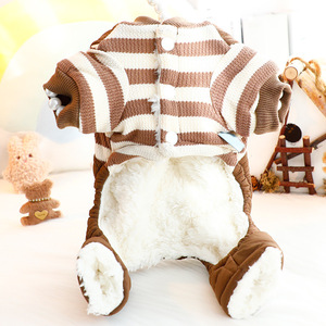 Cute Animal Overalls For <b>Small</b> Dogs And <b>Teddy</b> Bears Winter Spring Autumn Polyester Vests With Four Pockets - Product Image 4