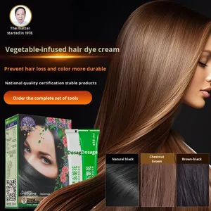 Crema Colorante Permanente per <span class=keywords><strong>Capelli</strong></span> Zhang Hua Dong Flower Care, Formula Nutriente, Nero <span class=keywords><strong>Naturale</strong></span>/Marrone Scuro/Caffè Intenso - Product Image 4