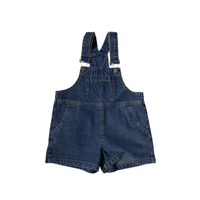 Été 95% coton short en jean coréen nouveau short en denim à bretelles fines pour enfants hommes et femmes