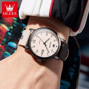   Relojes de Pulsera de Cuarzo con Fecha, Resistentes al Agua, Luminosos, con Correa de Nailon, Originales, Casuales, de Moda, para Estudiantes, 2997 Reloj - Product Image 3