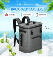 Sac à dos isotherme portable en TPU pour l'extérieur - Sac thermique souple isolé de 20,13 L, écologique, étanche et léger pour canettes alimentaires