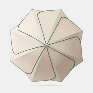 Paraguas Recto Creativo con Diseño Floral, Mango de Madera Maciza, Varilla Larga, Protección Solar y contra la Lluvia, Diseño OEM, Tela Chinesa Pongee - Product Image 3