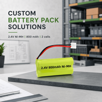 Batterie rechargeable Ni-MH AAA 2,4 V 400 mAh pour appareils électroniques grand public, pack de batteries Ni-MH rechargeables au nickel-hydrure métallique
