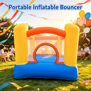 Castillo Inflable de Tela Oxford para Niños, Pequeño Brincolín para Fiestas de Cumpleaños, Juegos al Aire Libre en <span class=keywords><strong>el</strong></span> Patio Trasero, Juguete para Niños Pequeños - Product Image 2