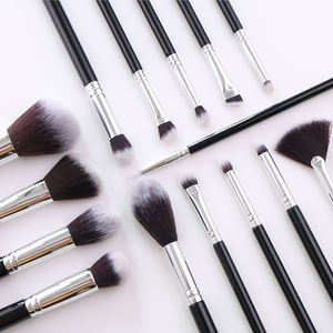 Juego <span class=keywords><strong>de</strong></span> Brochas <span class=keywords><strong>de</strong></span> Maquillaje Personalizadas Negras IPRESTA, 15 Piezas, Brochas Veganas Profesionales, Juego <span class=keywords><strong>de</strong></span> Brochas <span class=keywords><strong>de</strong></span> Maquillaje Cosmético - Product Image 2