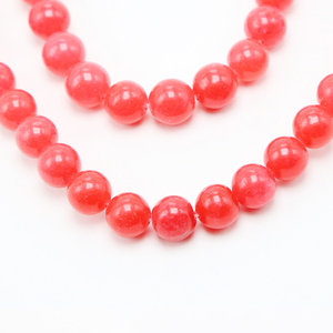 10mm cuentas de piedras preciosas rojo teñido <span class=keywords><strong>Jade</strong></span> facetas cuentas redondas de la joyería de DIY de la fabricación de la joyería - Product Image 4