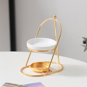 Lampe chauffante en céramique écologique Or & Noir <span class=keywords><strong>pour</strong></span> aromathérapie, diffuseur d'huiles essentielles et de cire, usage domestique <span class=keywords><strong>pour</strong></span> le commerce international - Product Image 3