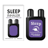 Inhalateur nasal à double trou à aspiration nasale, à l'arôme de menthe, essence naturelle, sommeil doux, énergie rafraîchissante, relaxation, marque privée