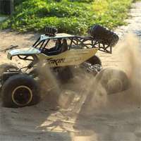 Voiture Télécommandée 4x4 RC en Alliage Plastique 1:12 1:16 avec Lumières LED 2.4G Buggy Tout-Terrain Garçons Jouets pour Enfants