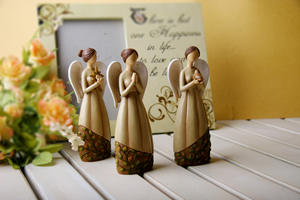 Peinture à la main en résine personnalisée, figurines décoratives de prière pour dame, fille, amour, cadeaux uniques, figurine d'ange, cadeaux pour <span class=keywords><strong>maman</strong></span> - Product Image 2