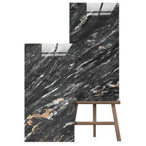 아파트 유약 광택 도자기 대리석 바닥 벽 타일 60x120 블랙 컬러 전신 광택 세라믹 인테리어 타일 - Product Image 3