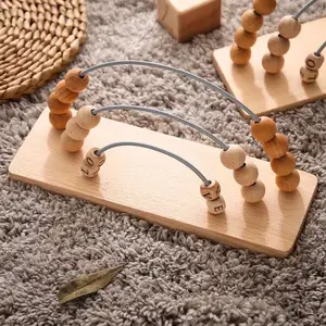 Montessori Wooden Student Counters Math Counting Sticks Beads Abacus Calculator Frame Math Teaching Aids Arithmetic Toys