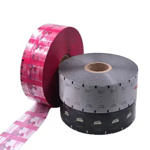 Rolo de filme plástico laminado para embalagens de alimentos com impressão personalizada Rolo de embalagem flexível Rolo automático de filme plástico para saquinhos