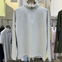 Polo à manches longues pour homme, respirant, extensible, en coton et polyester de qualité supérieure, avec col montant et fermeture éclair