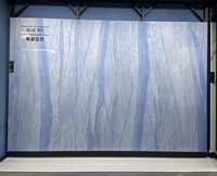 Villa Maßgefertigte TV-Hintergrundwand Blaue Raue Gesinterte Steinwand-Paneele