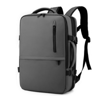 Sac à dos de voyage professionnel haut de gamme pour homme, 17 pouces, en tissu Oxford imperméable, avec fermeture éclair, idéal pour les trajets quotidiens et le transport d'ordinateur