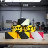 Ruban de signalisation en PVC noir et jaune, antidérapant, adhésif acrylique, ligne de marquage, ruban de signalisation