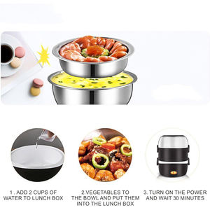 กล่องข้าวสแตนเลสสองชั้นสำหรับอุ่นอาหารขายส่ง - Product Image 2