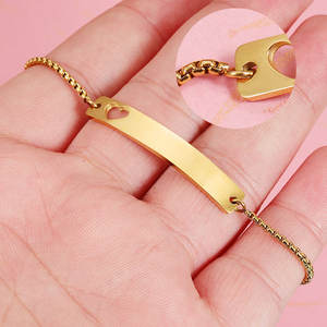 Pulsera y brazalete de moda de acero inoxidable 316L resistente al agua y al deslustre, chapado en oro de 14K y 18K, ajustable, para mujer. - Product Image 4