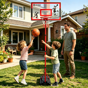 Yiyuan Toys <span class=keywords><strong>Canestro</strong></span> da Basket Portatile per Bambini, Altezza 210cm, Cerchio 45cm, Palla 16cm, <span class=keywords><strong>Giocattolo</strong></span> Sportivo per Interni ed Esterni, Regalo per Ragazzi - Product Image 1