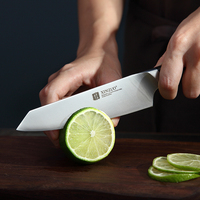 Couteau utilitaire de cuisine en acier inoxydable allemand de haute qualité, 5 pouces, manche en bois, restaurants, hôtels