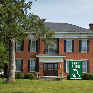 Büyük sol dönüş sadece işareti mühendisi sınıf yansıtıcı kaplama, pas ücretsiz alüminyum, hava koşullarına dayanıklı, su geçirmez, solmaya dayanıklı - Product Image 2